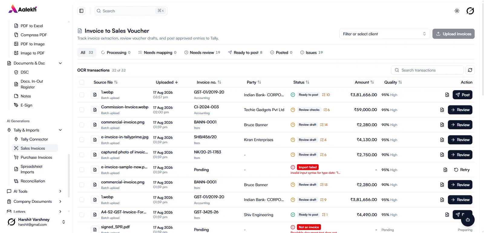 Tally vs Zoho Books vs Aalekh: Which is right for your CA firm?